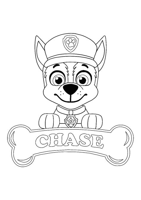 Paw Patrol Chase Coloring Pages - 4 Free Printable Coloring Sheets | 2021