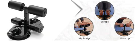 ZURATO Double Suction Cups Sit Up Bar,Portable Sit-Up Assistant Device ...