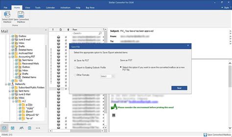 How to to Save Converted Mailbox in Stellar Converter for OLM?
