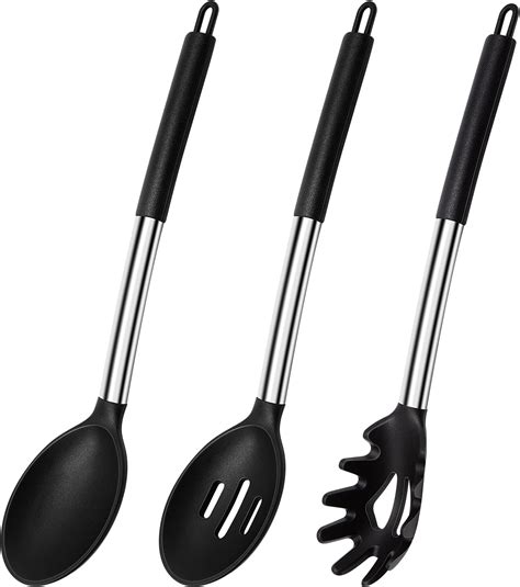 Amazon.com: FODCOKI Silicone Spoons for Cooking Kitchen Serving Spoon ...