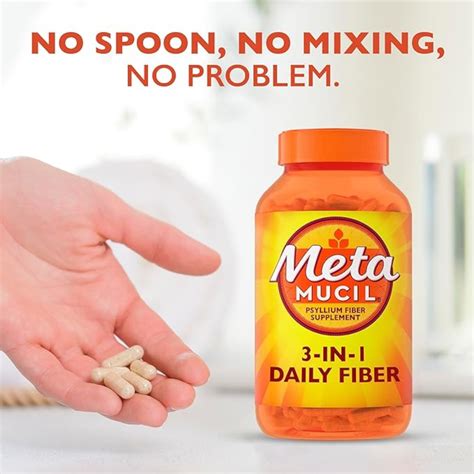 Metamucil 3-in-1 Fiber Capsules – 300 Pack