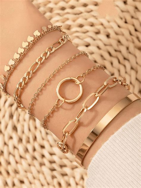 1 Set Of 6pcs Bohemian Minimalist Metal Bracelet Set for Sale Australia ...