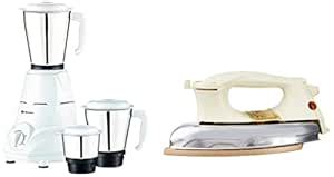 Buy Bajaj Rex, DHX 9 500W Mixer Grinder with Jars, Dry Iron Online at ...