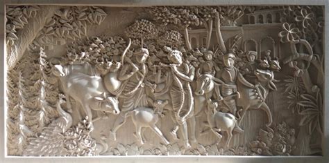 Krishna Balram Mural - Choice Stone Craft