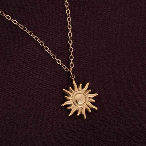Buy Glowing Sun Necklace | Gold Plated Jewelry – PALMONAS