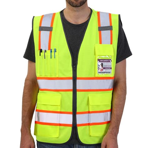 Dib Safety Vest Reflective ANSI Class 2, High Visibility Vest with ...