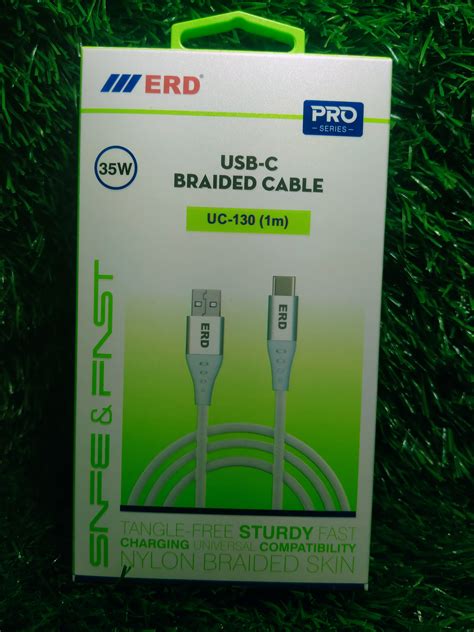 ERD UC-130 BRAIDED USB-C 35W cable – Kharrido