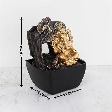 Buy Alpine Polyresin Ganesha Fountain - 13x12x19cm from Home Centre at ...