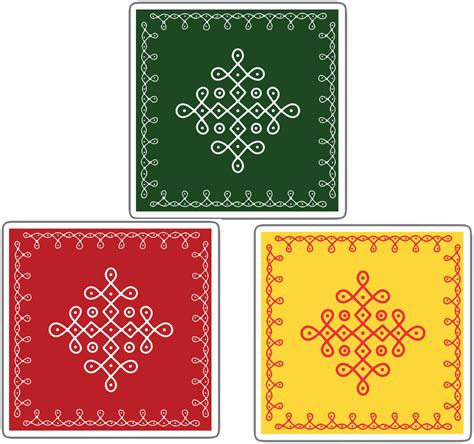 Buy WorldAngle Kolam Rangoli Border Stickers for Pooja Room | South ...