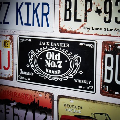 Number Plates wall sign - Jack Daniels Old No.7 — eazy wagon
