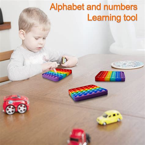 Buy Alphabet Pop Fidget Toy Letters ABC Numbers Learning and ...