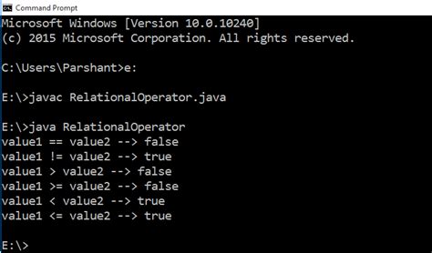 Image result for Java Relational Operators