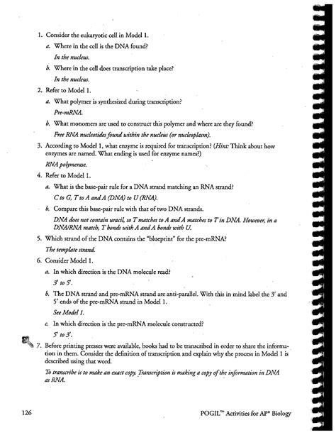 14 Gene Expression-Transcription-S answers - 126 . Consider the ...