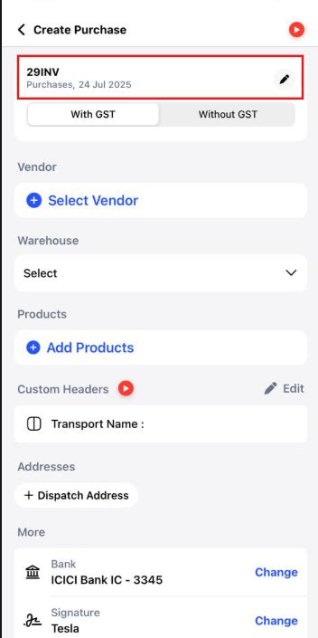 How to add supplier invoice number while creating the purchase invoice ...