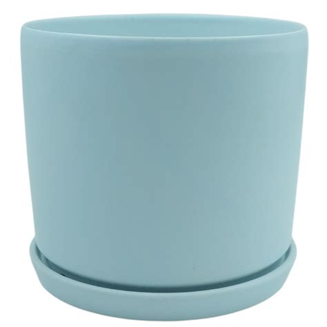 Designer Ceramic Pot (Blue, Matt Finish,Large) for Home & Indoor Plant ...
