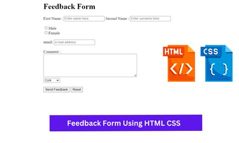Feedback Form HTML CSS 的图像结果