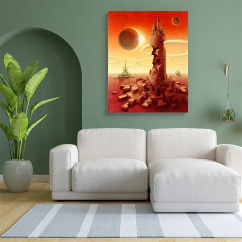 Surreal Paradigm Scenery Canvas Painting Synthetic Frame – ArtzFolio.com