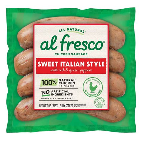 Al Fresco All Natural Sweet Italian Style Fully Cooked Chicken Sausage
