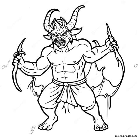 Akaza Performing Blood Demon Art Coloring Page | Coloring-Pages.com