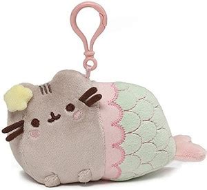 GUND Pusheen Mermaid Star Cat Plush Stuffed Animal Backpack Clip ...