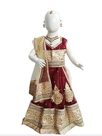 BookMyCostume Radha Lehenga Ghagra Choli Kids Fancy Dress Costume for ...
