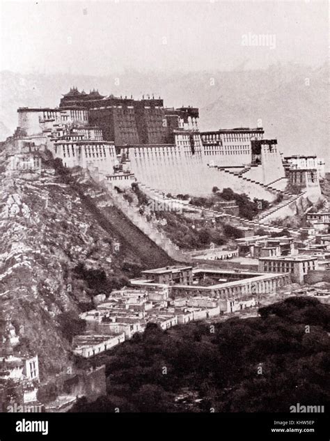 Photograph taken of the Potala Palace in Lhasa, the capital of the ...