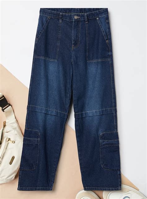 Buy Boys Washed Cargo Jeans Online at just Rs. 999.0 - 1000015339692 ...