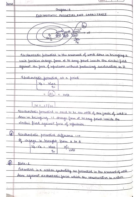Image result for Electrostatic Potential and Capacitance Notes
