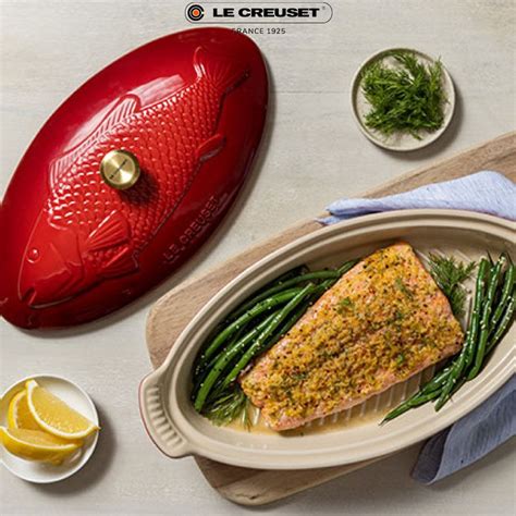 Le Creuset Casseroles & Baking Dishes Lowest Price Online - Cerise Fish ...