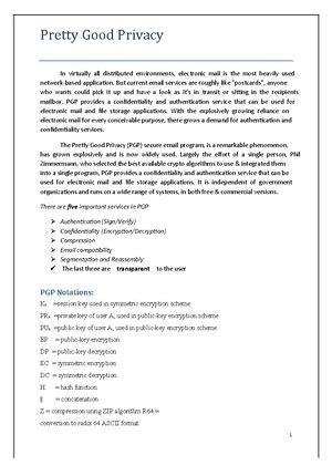 PGP and S/MIME: Security Protocols for Email Communication - Studocu