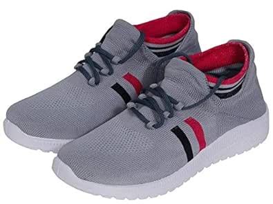 Sukun Sport Shoes Knitting Socks Shoes for Women & Girls Grey : Amazon ...