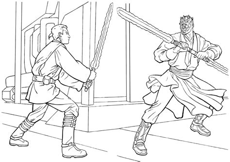 Star Wars Darth Maul Coloring Page