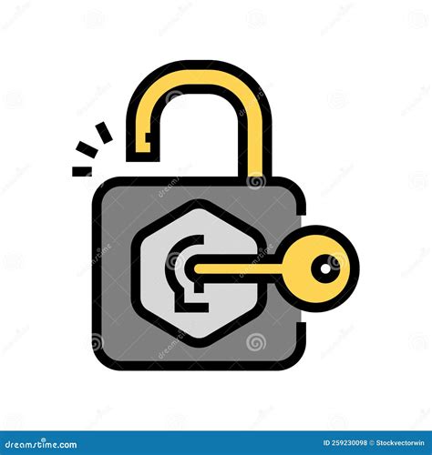 Unlock Padlock Color Icon Vector Illustration Stock Illustration - Illustration of code, sign ...