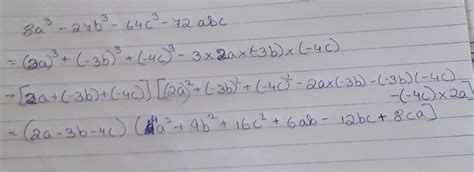 factorization 8 a cube minus 27 b cube minus 64 C cube - 72 ABC ...
