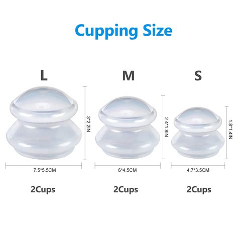 QISEEYA 6 Pieces Cupping Therapy Set-Silicone Cupping Therapy,3 Sizes ...