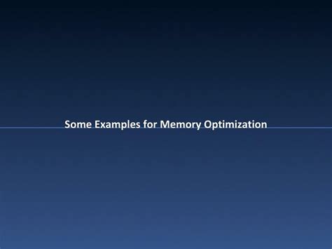 Memory Optimization 的图像结果