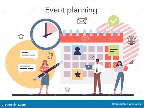 Event Management Concept. Celebration or Meeting Organization Stock ...