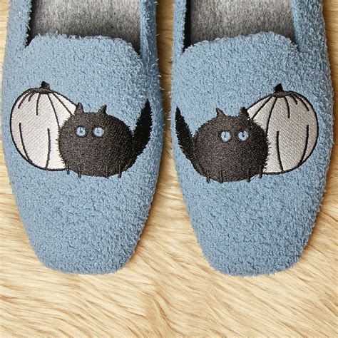 Samantha Squared-Toe Mink-Knit Flats in Grey Blue-Pumpkat | VIVAIA