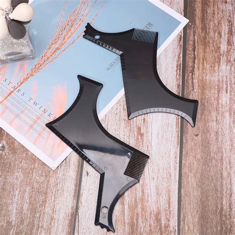 Buy Healifty Mens Beard 3Pcs Beard Shaping Tool Built in Mustache Comb ...