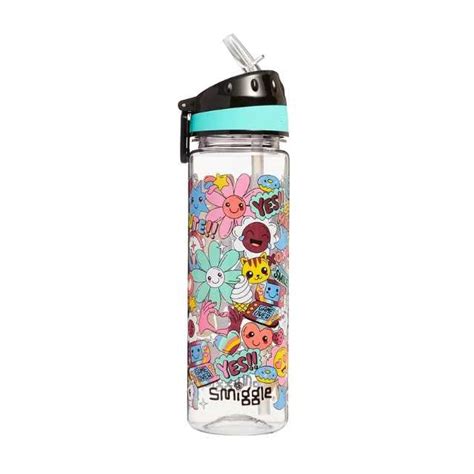 Buy Smiggle Bright Side Drink Bottle 650ml Black – Smiggle India | Toy ...