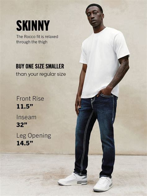 True Religion Mens Super T Rocco Slim Fit Black Mid Rise Jeans – Denim ...