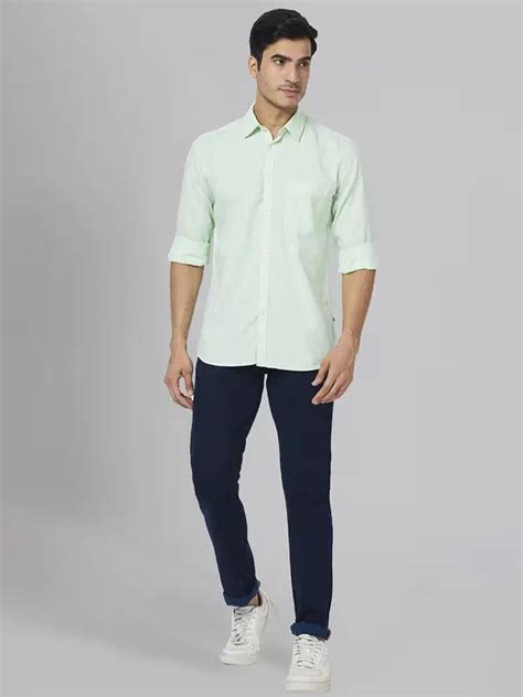 Parx Men Green Slim Fit Solid Casual Shirt – MyRaymond