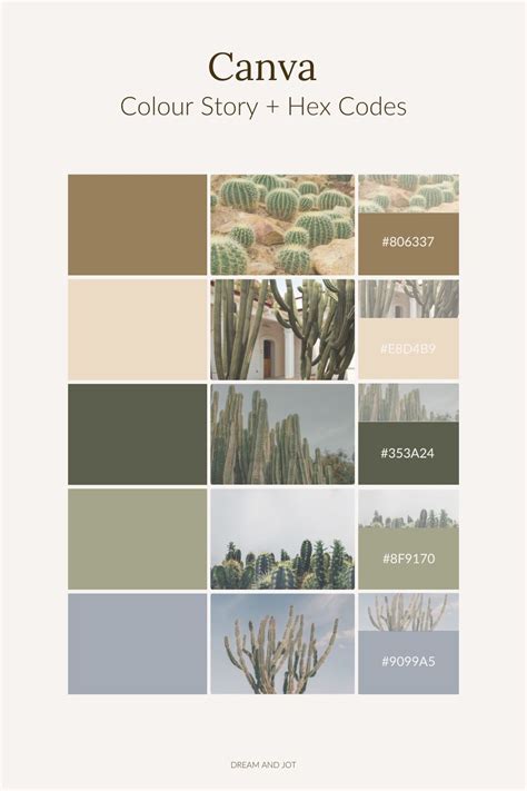 Canva Color Palette with Hex Codes - Canva Designs | Earth colour ...