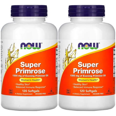 Now Foods Super Primrose 1300mg, 120 gels (Pack of 2) : Amazon.in ...