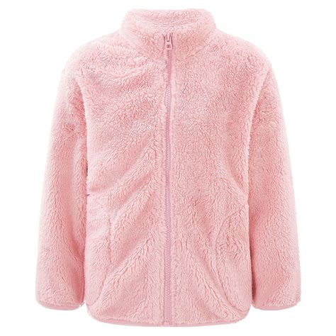 Alvivi Kids Girls Fleece Jacket Coat Full-Zip Turtleneck Tops with ...