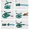 Amlion Garden Sprinkler,3 Nozzles Lawn Sprinklers for Yard, 360 ...