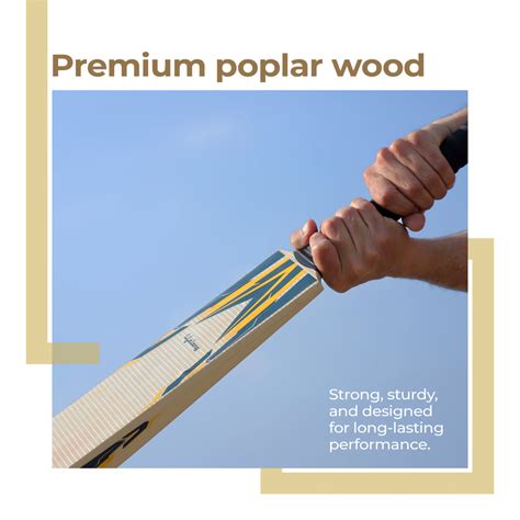 Lifelong Poplar Wood Cricket Bat - Lightweight Tennis Ball Bat with Gr ...