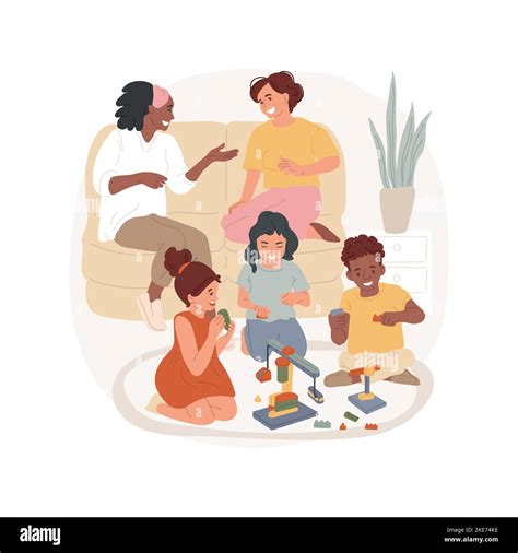 Children playdate parents Stock Vector Images - Alamy