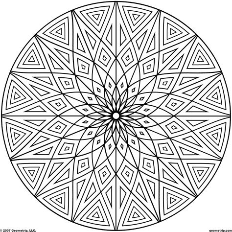 Geometric Mandala Coloring Pages - Coloring Home