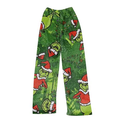 MLQIDK Women's Christmas Pajama Bottoms 2025 Lounge Wide Leg Santa Xmas ...